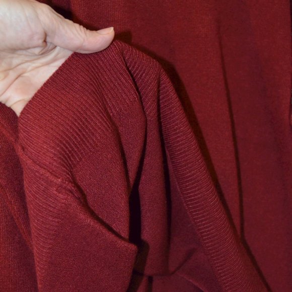 Sara Bentley Knit Soft Acrylic Scarlet Red Long Sleeve Sweater XL - Picture 11 of 11